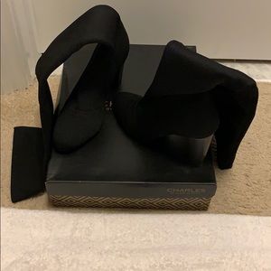 Tall sweater sock boot